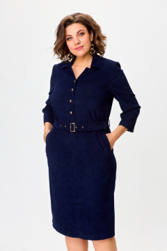 Вельветовое платье полуприлегающего силуэта с карманами БАГРЯНИЦА 2240 - фото 5