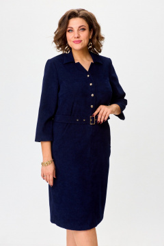 Вельветовое платье полуприлегающего силуэта с карманами БАГРЯНИЦА 2240 - фото 4