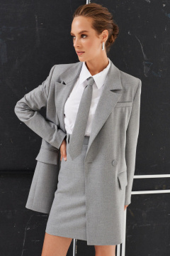 Галстук демисезонный стильный из текстиля Prestige 4911 серый - фото 3