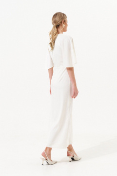 Платье на юбке с отрезным лифом и разрезом Prestige 5160 молоко - фото 4