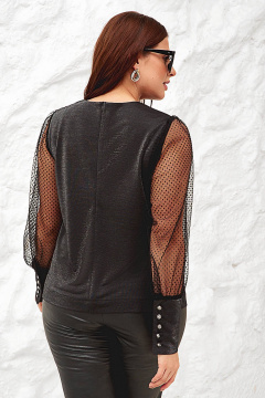 Блуза из турецкого трикотажа с люрексом для plus size Gold Style 2583 - фото 2