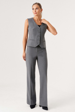 Жилет классический в стиле деловой и повседневный Панда 194238w серый - фото 2