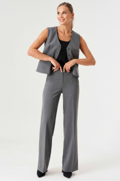 Жилет классический в стиле деловой и повседневный Панда 194238w серый - фото 4