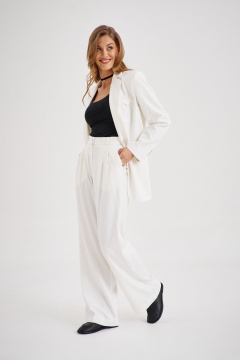 Деловой белый жакет с английским воротником EZER 1041 - фото 5