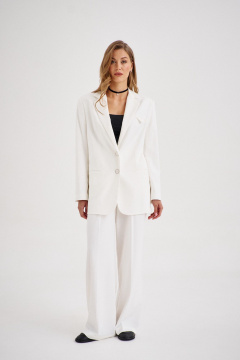 Деловой белый жакет с английским воротником EZER 1041 - фото 2