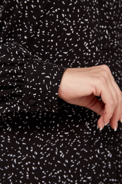 Черная блуза с воротником и вытачками Линия Л Б-1996 - фото 4