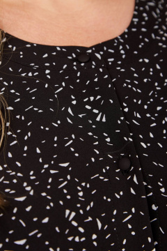 Черная блуза с воротником и вытачками Линия Л Б-1996 - фото 3