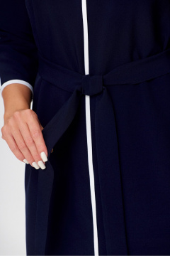 Демисезонное платье из текстиля длиной 98 см DaLi 5707 синее - фото 5