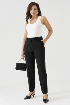 Брюки классические из смесовой ткани с карманами Панда 192261w черный - фото 1