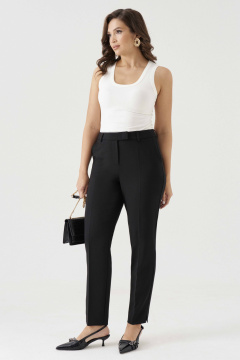 Брюки классические из смесовой ткани с карманами Панда 192261w черный - фото 2