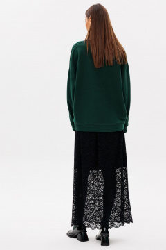 Свитшот oversize из трикотажа с лампасами и нашивкой Ларс Стиль 993/1 - фото 5