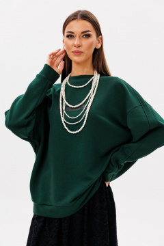 Свитшот oversize из трикотажа с лампасами и нашивкой Ларс Стиль 993/1 - фото 1