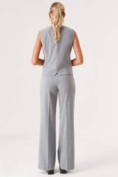 Классический жилет из костюмной ткани с поясом для делового образа Панда 194238w светло-серый - фото 4