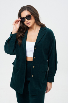 Брюки и жакет вельветовые зауженные демисезон TVIN 7822 темно-бирюзовый - фото 4