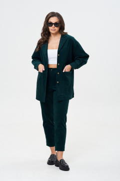 Брюки и жакет вельветовые зауженные демисезон TVIN 7822 темно-бирюзовый - фото 1