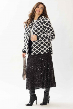 Куртка утепленная прямого силуэта на молниях Mislana 1147 черный - фото 5