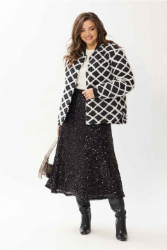 Куртка утепленная прямого силуэта на молниях Mislana 1147 черный - фото 2