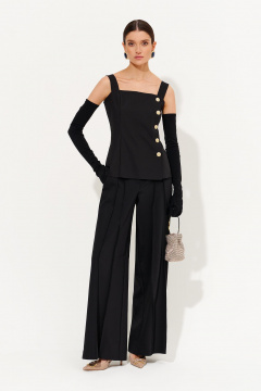 Черный жилет из текстиля на каждый день для комплектов Noche mio 3.445 - фото 1