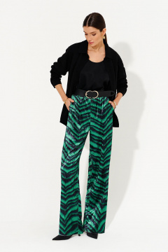 Бархатные брюки из текстиля демисезонные для повседневной носки Noche mio 4.067 - фото 1