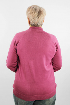 Демисезонный прямой свитер из трикотажа с регланом Полесье С3316-15 5С1754-Д43 158,164 брусника - фото 3