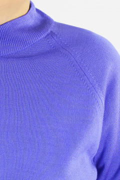 Фиолетовый прямой свитер из трикотажа с регланом Полесье С3316-15 5С1754-Д43 158,164 космос - фото 3