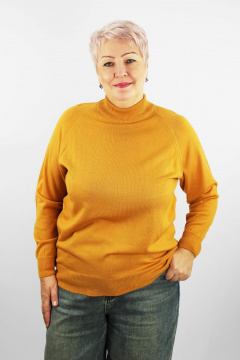 Оранжевый свитер из трикотажа с регланом на каждый день Полесье С3316-15 5С1754-Д43 170,176 закат - фото 1