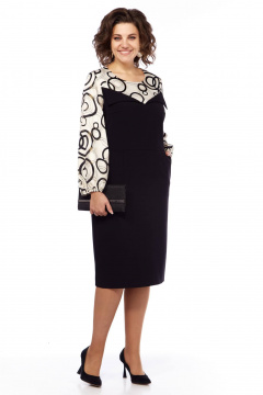 Платье из текстиля с вытачками и карманами, полуприлегающего силуэта Matini 3.1145/1 круги - фото 3