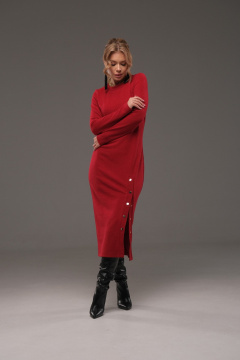 Платье из трикотажа на каждый день, демисезонное, красное Galean Style 960 красный - фото 5