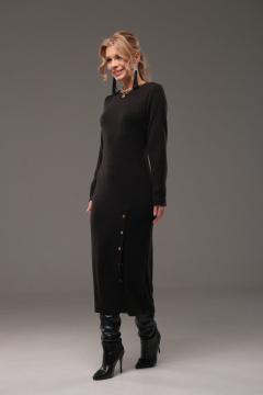 Платье из трикотажа на каждый день, демисезонное, черное Galean Style 960 черный - фото 3