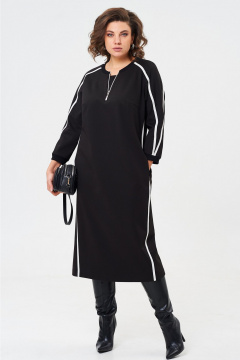 Платье из трикотажа с кантами и фигурным вырезом, на каждый день Aira Style 24411 - фото 5