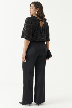 Торжественные брюки с фасоном и боковыми карманами Панда 199360w черный - фото 4