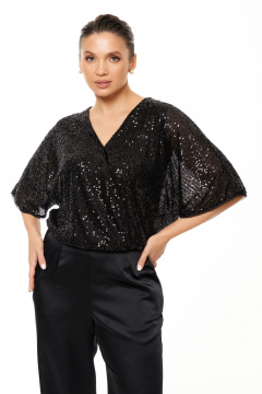 Торжественные брюки с фасоном и боковыми карманами Панда 199360w черный - фото 5