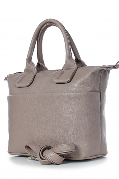 Сумка на одно отделение из экокожи с ручками и карманом Galanteya 31822.23с1115к45 кофейный - фото 1