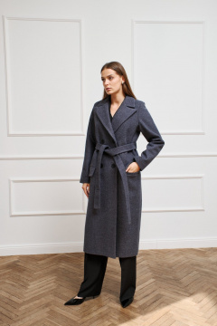 Зимнее пальто прямого кроя с утеплителем и двубортной застежкой Skipper Design 117 серый+утеплитель - фото 2