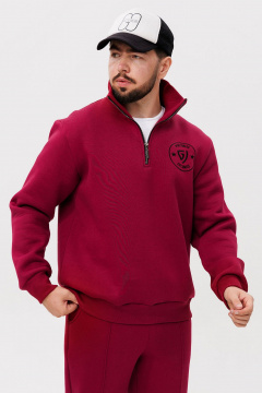 красный спортивный костюм из хлопка и трикотажа с вышивкой GO m3087/12-01.182-188 - фото 3