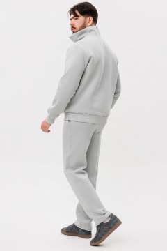 серый спортивный костюм из хлопка и трикотажа с вышивкой GO m3087/29-01.176-182 - фото 4