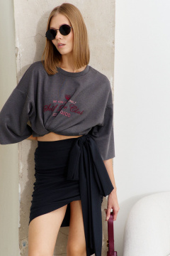 Джемпер с вышивкой из трикотажа на каждый день AG Green G548/9 - фото 4