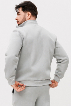 Серый повседневный джемпер с вышивкой GO m4086/29-01.182-188 - фото 3