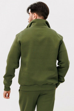 Зеленый демисезонный джемпер с вышивкой, классический стиль GO m4087/28-02.182-188 - фото 2