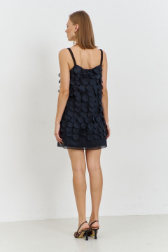 Черное платье из плательной ткани на бретелях длиной до колена AG Green G545/1 черный - фото 3