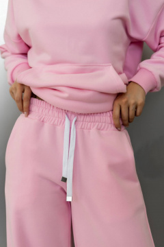 Розовый спортивный костюм из футера с велюровым напылением Twok 400815 сакура - фото 5