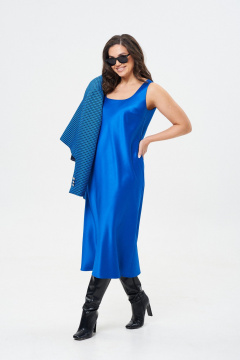 Платье с нагрудными вытачками и косым кройом из сатина Takka Plus 24-242 - фото 5