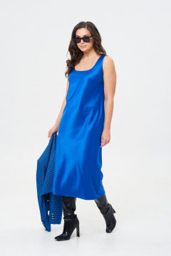 Платье с нагрудными вытачками и косым кройом из сатина Takka Plus 24-242 - фото 3