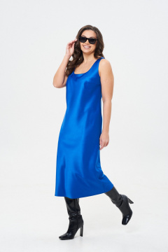 Платье с нагрудными вытачками и косым кройом из сатина Takka Plus 24-242 - фото 1