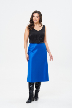 Юбка сатиновая расклешенная по косой с застежкой Takka Plus 24-236/2 - фото 2