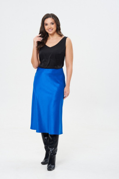 Юбка сатиновая расклешенная по косой с застежкой Takka Plus 24-236/2 - фото 1