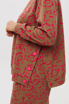 Костюм из брюк палаццо и свободного свитшота с принтом Anelli 1494 фуксия - фото 3