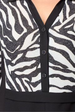 Платье с цветными вставками из трикотажа и текстиля DaLi 5720 - фото 3