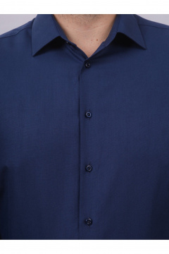Деловая рубашка из хлопка с классическим воротником Nadex 01-088611/201-24 темно-синий_мини-оксфорд - фото 5