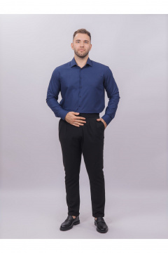 Деловая рубашка из хлопка с классическим воротником Nadex 01-088611/201-24 темно-синий_мини-оксфорд - фото 2